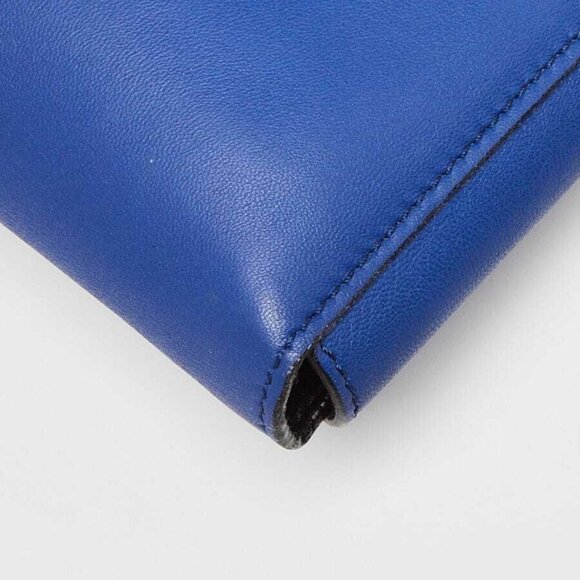 Givenchy Blue Leather Shark Medium Clutch Bag - Picture 4 of 12